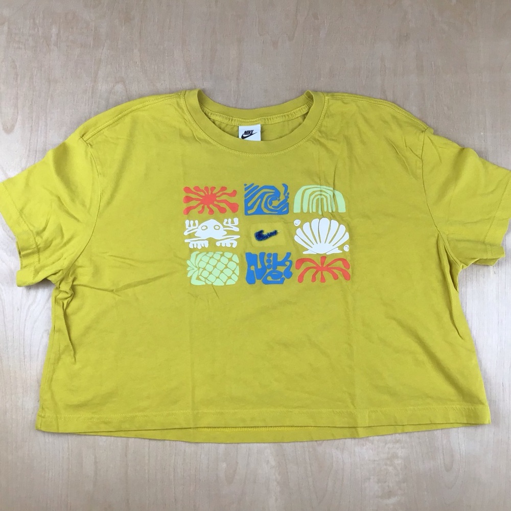 Nike Loose Fit Womens XL Crop Top T-shirt Tribal